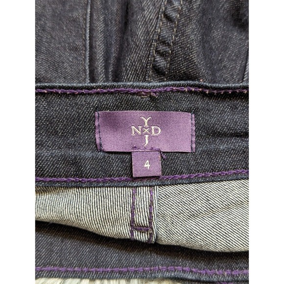 NYDJ Jeans Womens Size‎ 4 Cropped Midrise Capri Blue Denim Crop Dark Wash USA - Picture 10 of 13